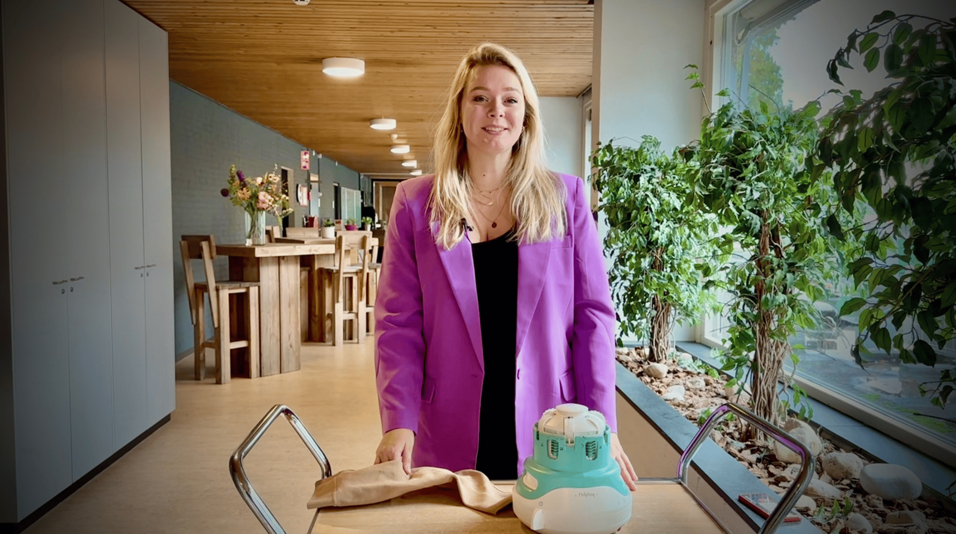 Bente van Pinxteren videoshot uit instructie eigen teams HelpSoq<br />
