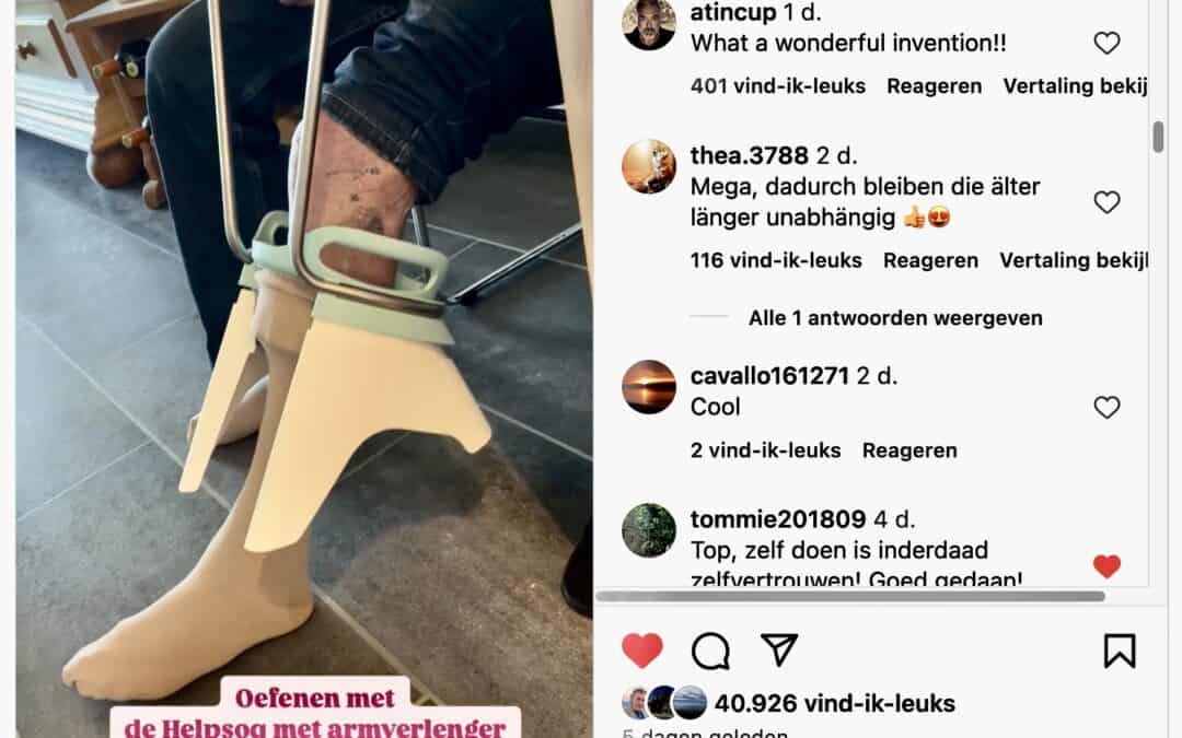 Instagram post HelpSoq viraal ergotherapie de Mijnstreek Brunssum