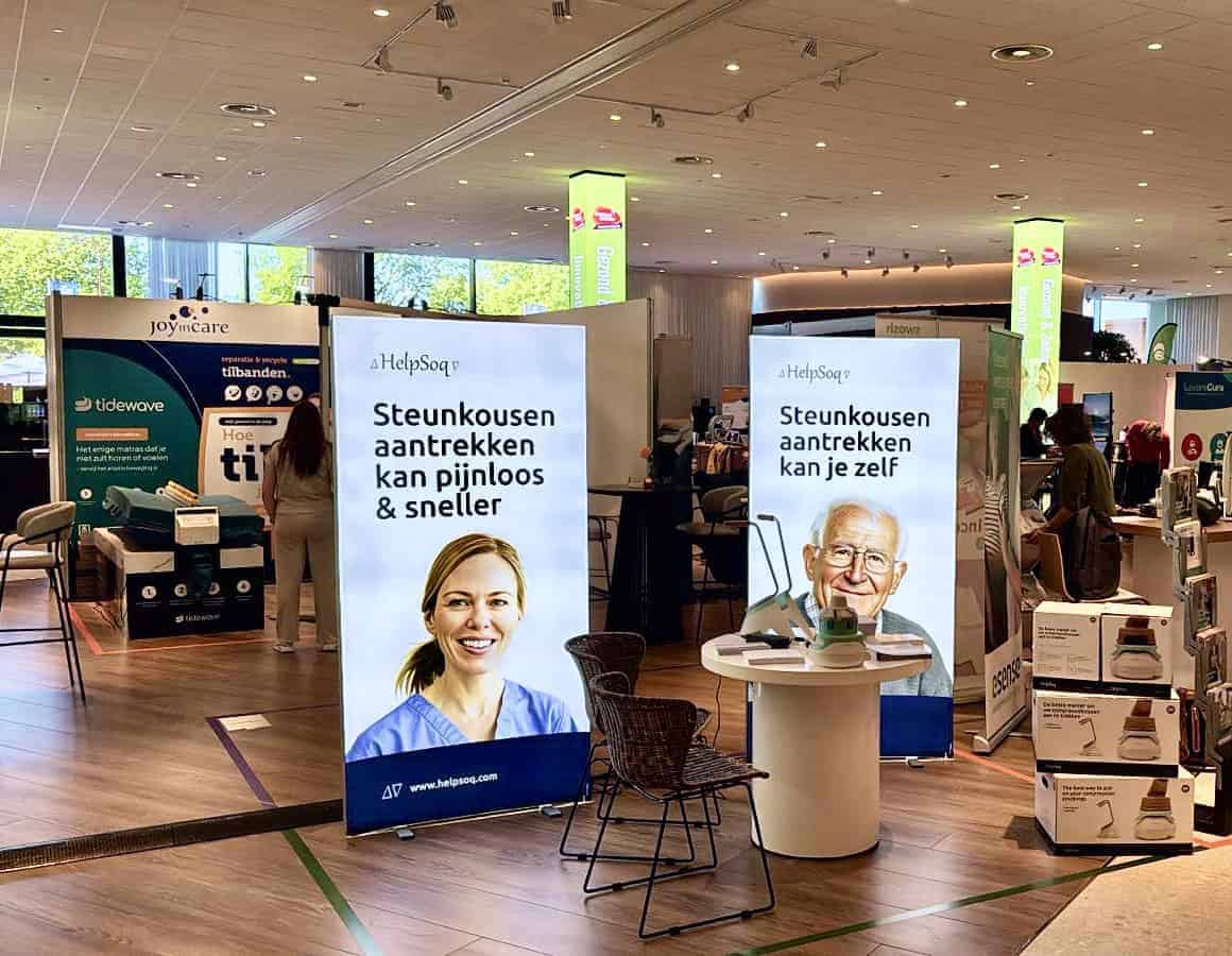 stand HelpSoq op de Gezond en Zeker innovatiedag in NBC in Nieuwegein